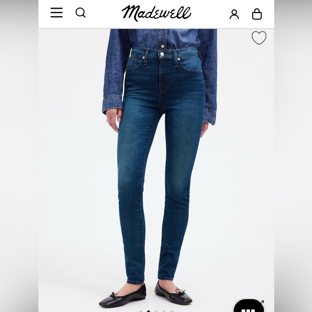 Madewell 10” high-rise Skinny Jeans size 25